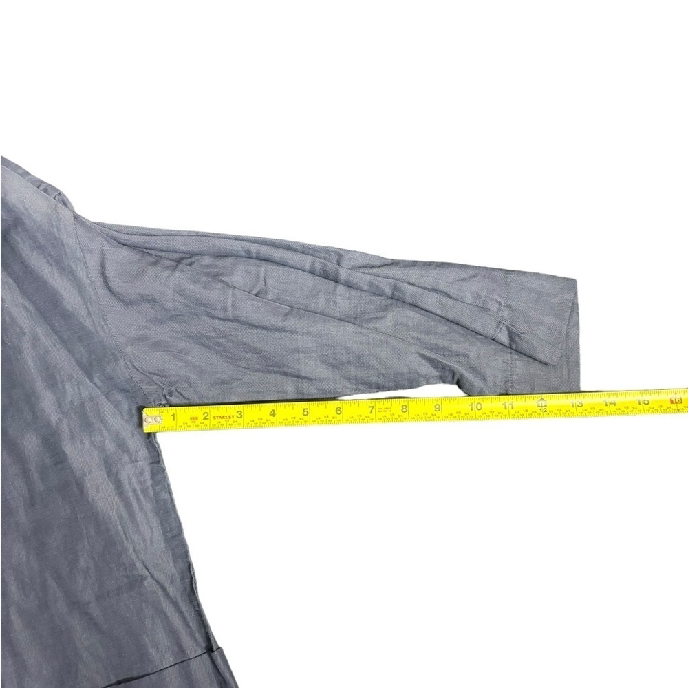 Eileen Fisher steel satin crinkle metallic jacket size: XS - Picture 8 of 8